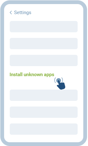 1xBet APK install, step 3